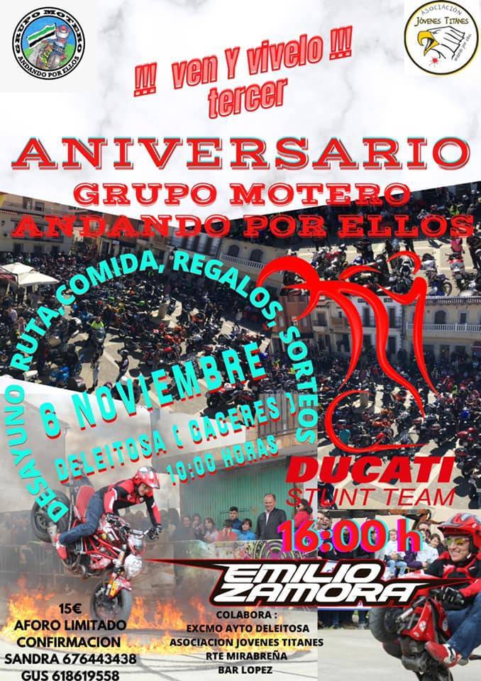 Aniversario del grupo motero Andando por Ellos (2021) - Deleitosa (Cáceres)