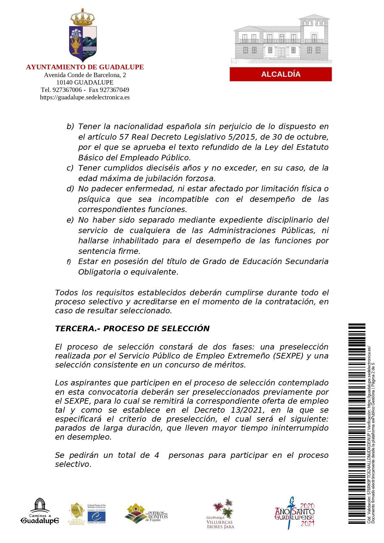 Auxiliar de biblioteca (2021) - Guadalupe (Cáceres) 2