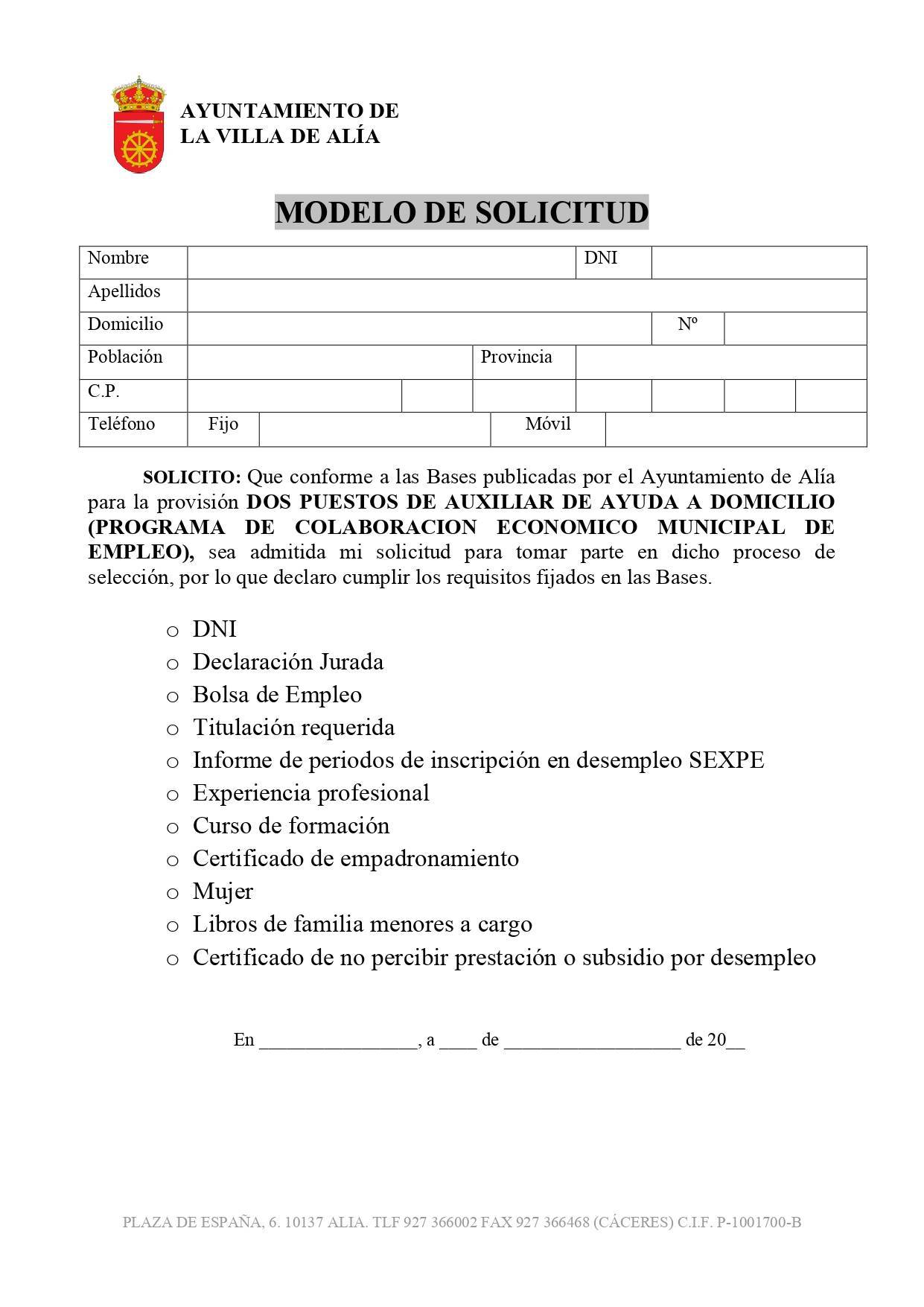 Bases para varios puestos de trabajo (octubre 2021) - Alía (Cáceres) 10