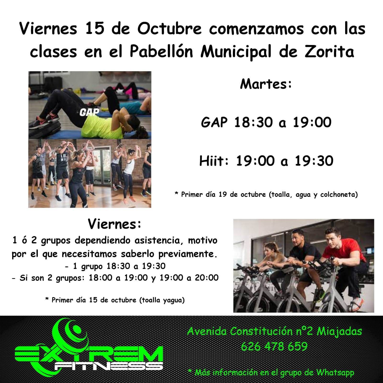 Clases de gap y hiit (2021) - Zorita (Cáceres)