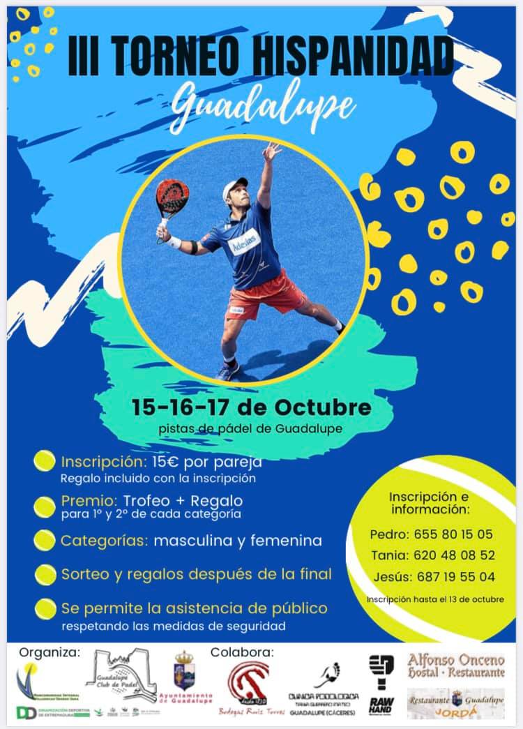 III torneo de pádel 'Hipanidad' - Guadalupe (Cáceres)