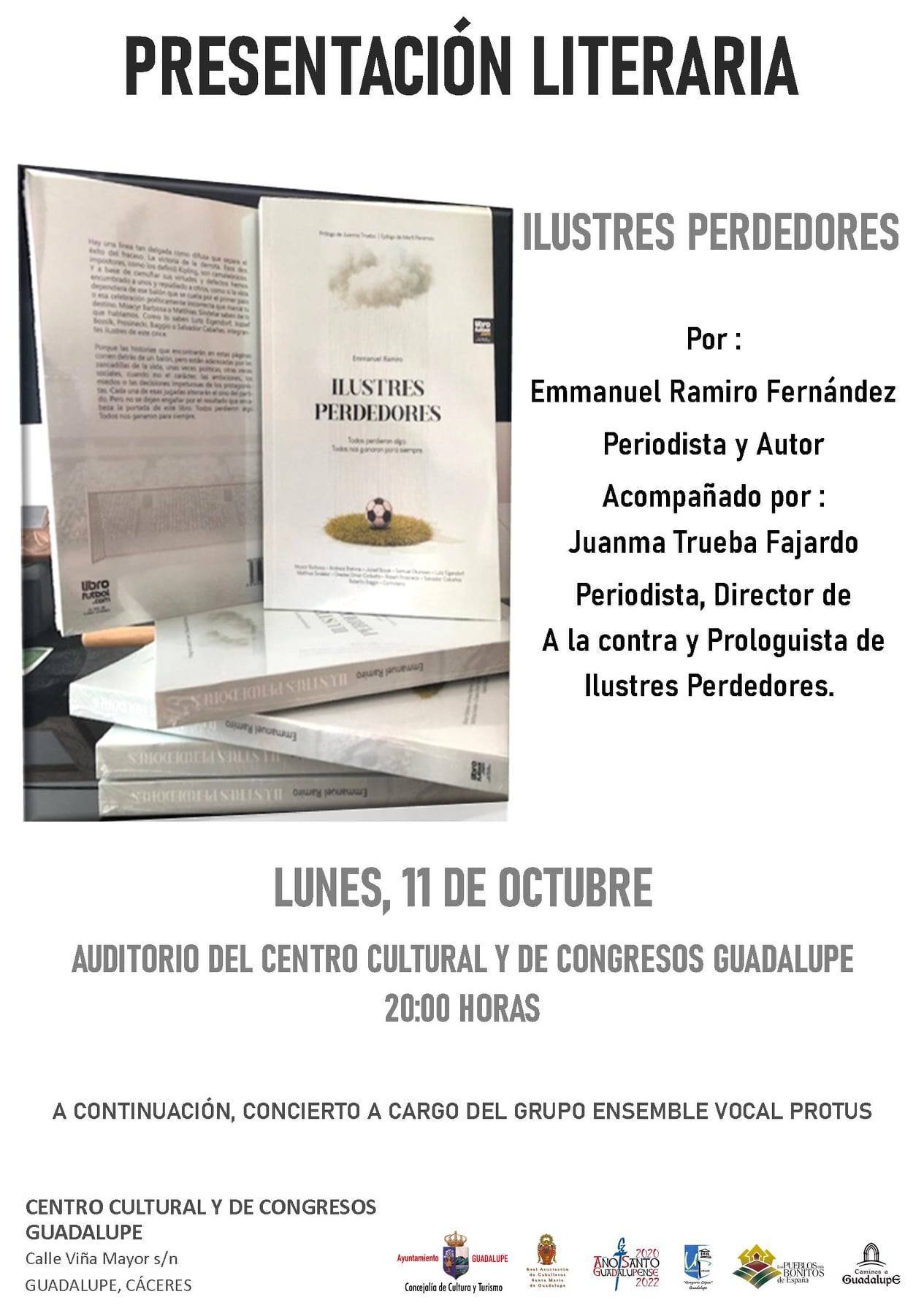 Presentación del libro 'Ilustres perdedores' (2021) - Guadalupe (Cáceres)