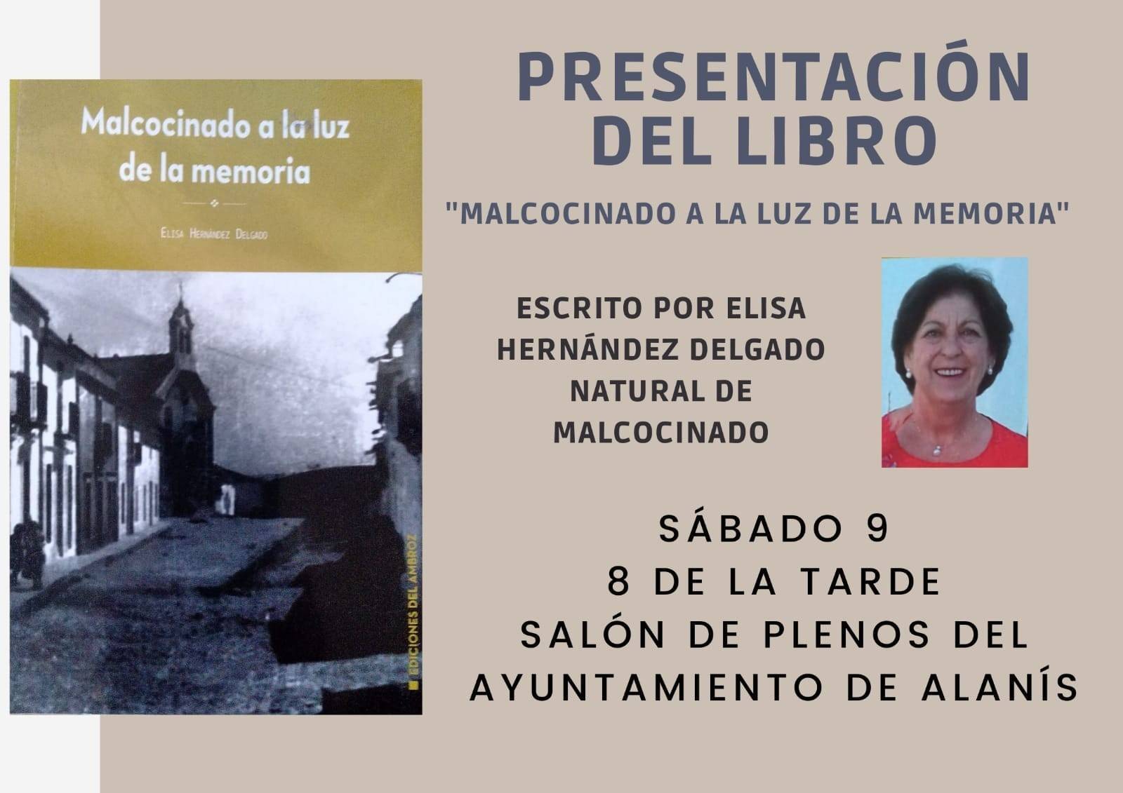 Presentación del libro 'Malcocinado a la luz de la memoria' (2021) - Alanís (Sevilla)