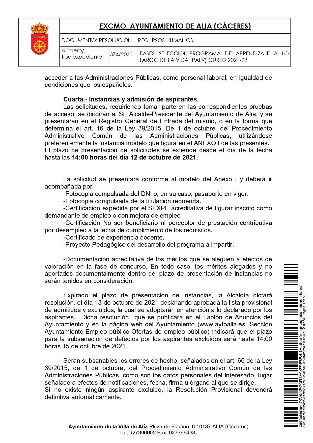 Profesor de educación de adultos (2021) - Alía (Cáceres) 3