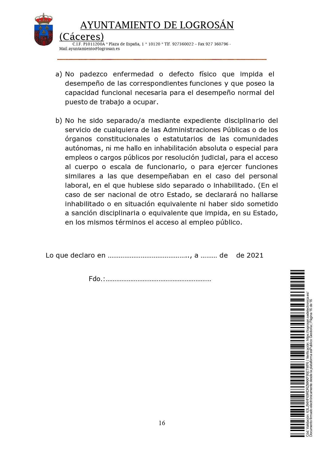 Técnicos-as auxiliar de biblioteca y dinamizador-a cultural (2021) - Logrosán (Cáceres) 16