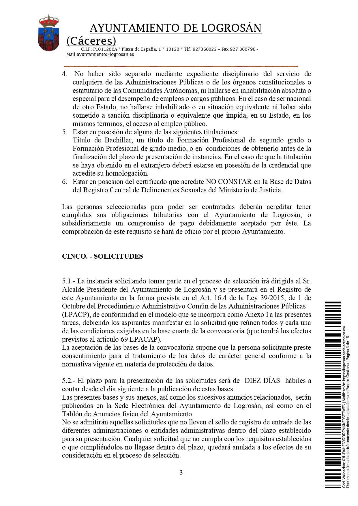 Técnicos-as auxiliar de biblioteca y dinamizador-a cultural (2021) - Logrosán (Cáceres) 3