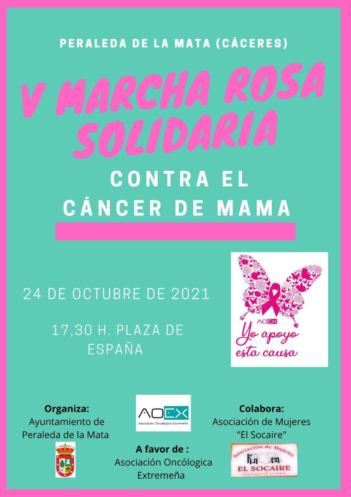 V marcha rosa solidaria - Peraleda de la Mata (Cáceres)