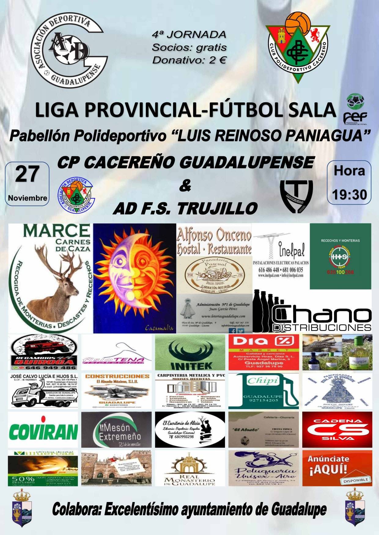 CP Cacereño Guadalupense - AD Fútbol Sala Trujillo (noviembre 2021) - Guadalupe (Cáceres)