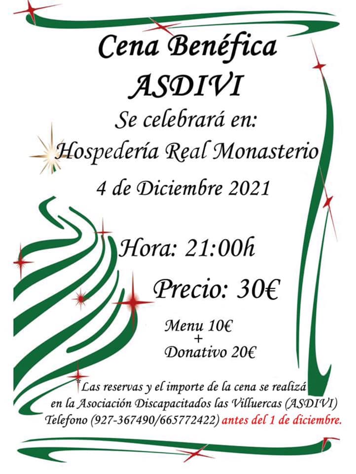 Cena benéfica ASDIVI (2021) - Guadalupe (Cáceres)