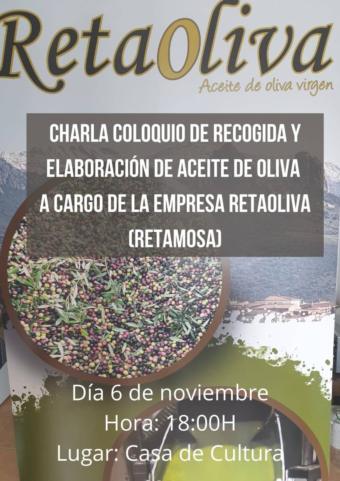 Charla coloquio de recogida y elaboración de aceite de oliva (noviembre 2021) - Zorita (Cáceres)