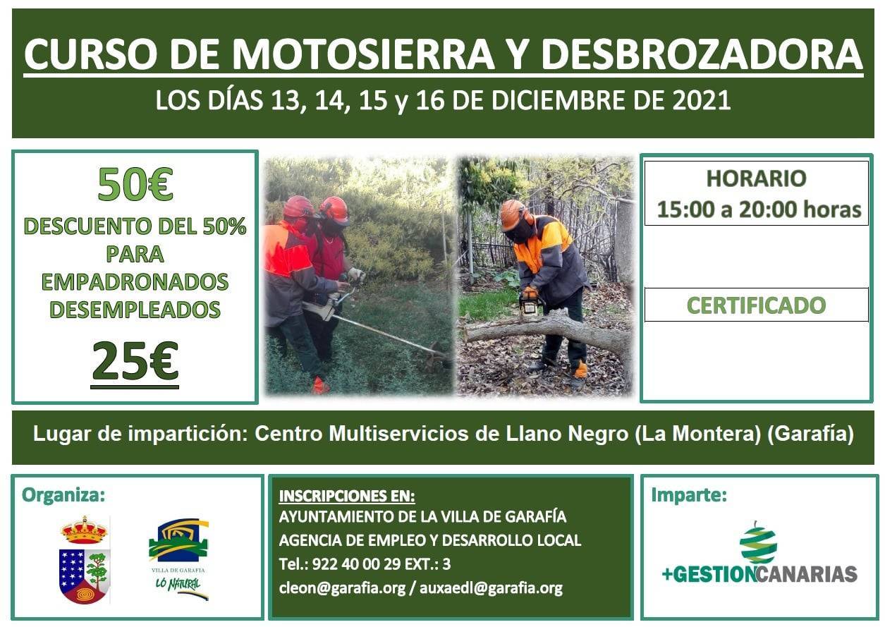 Curso de motosierra y desbrozadora (2021) - Garafía (Santa Cruz de Tenerife)