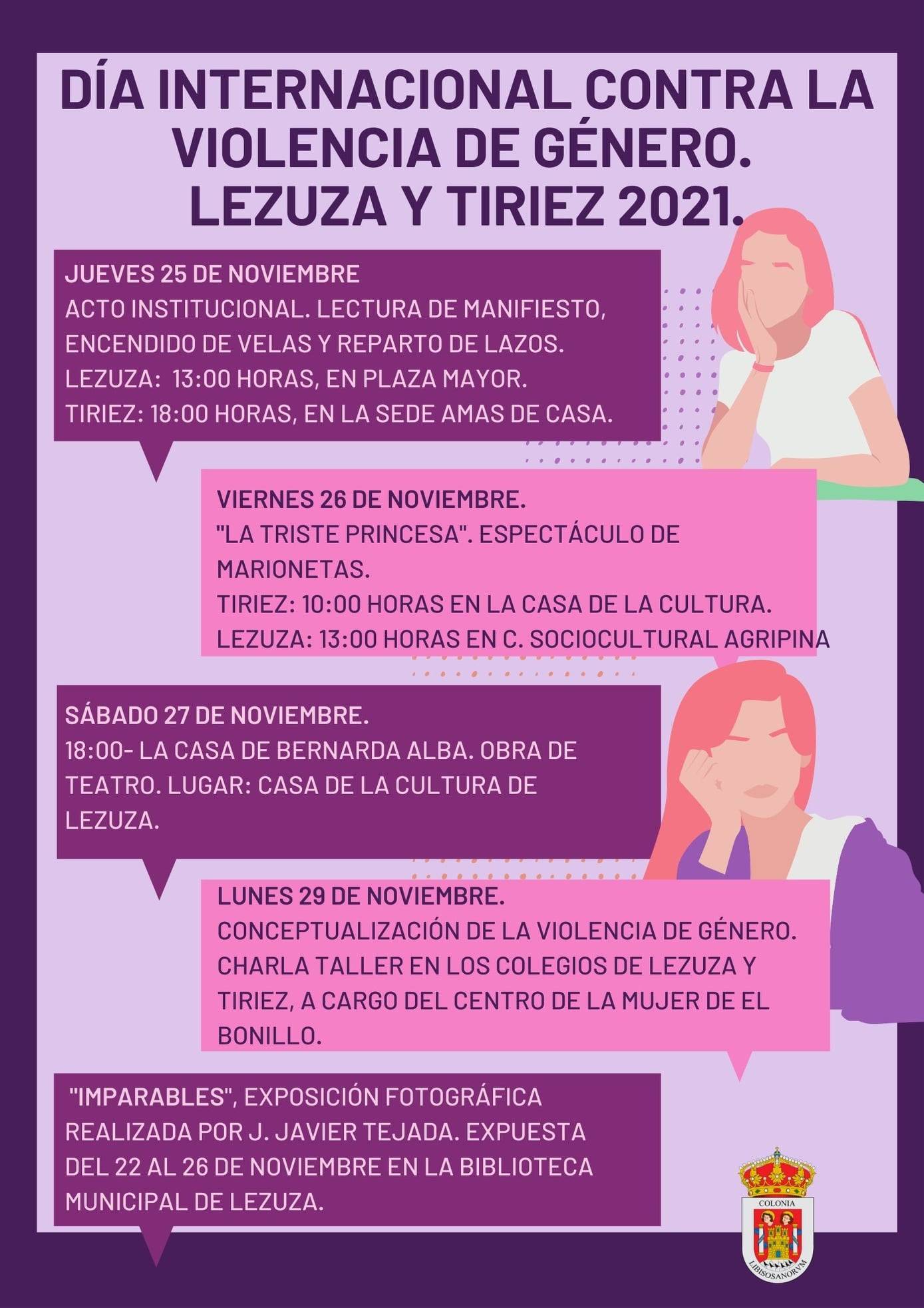 Día Internacional Contra la Violencia de Género (2021) - Lezuza (Albacete) y Tiriez (Albacete)