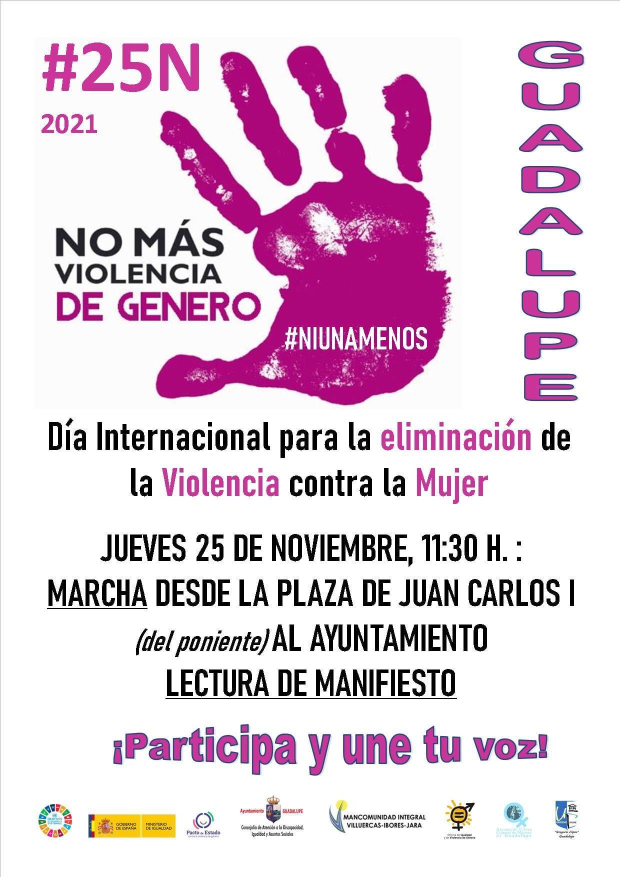 Día Internacional para la eliminación de la Violencia contra la Mujer (2021) - Guadalupe (Cáceres)