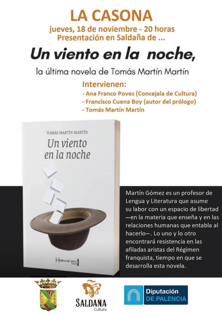 Presentación del libro 'Un viento en la noche' (2021) - Saldaña (Palencia)