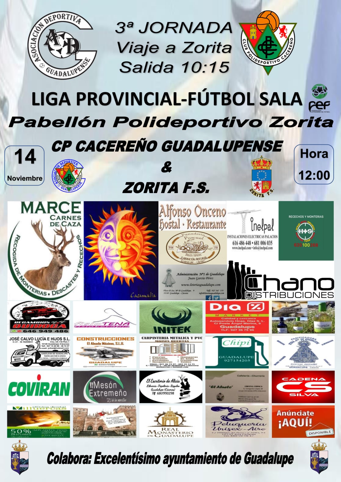 Zorita Fútbol Sala - CP Cacereño Guadalupense (noviembre 2021) - Zorita (Cáceres)
