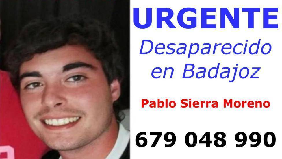 Continúa la búsqueda de Pablo Sierra Moreno (diciembre 2021) - Badajoz 1