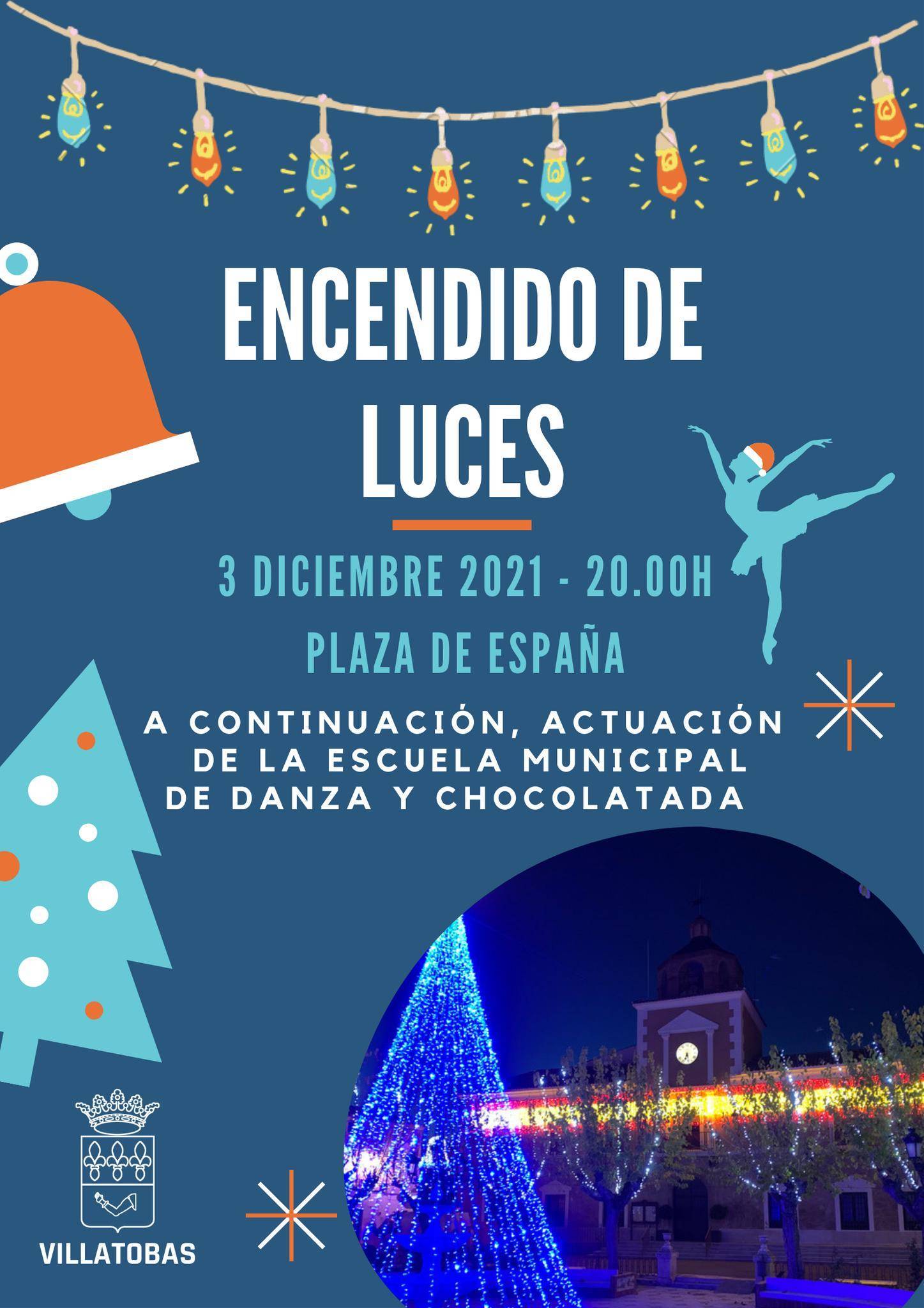 Encendido de luces de Navidad (2021) - Villatobas (Toledo)