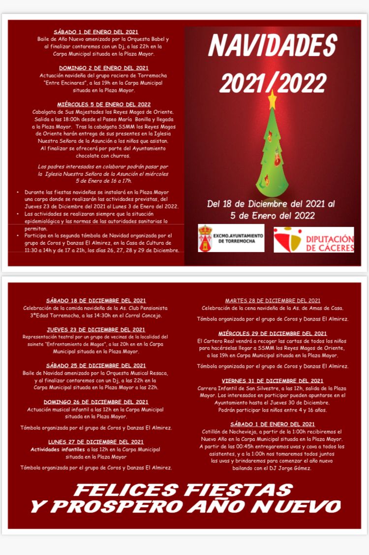 Programa de Navidad (2021-2022) - Torremocha (Cáceres)