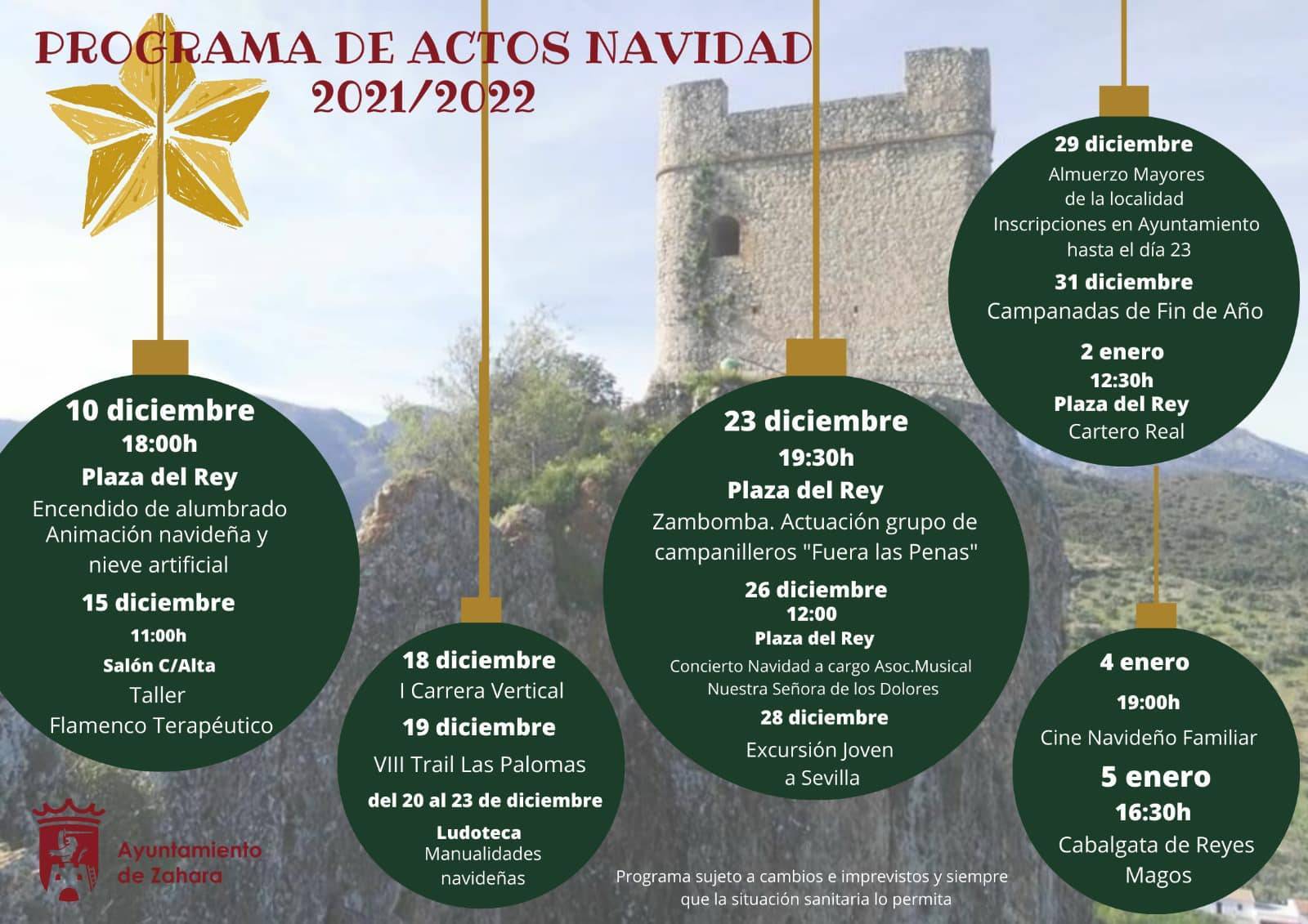 Programa de actos de Navidad (2021-2022) - Zahara de la Sierra (Cádiz)