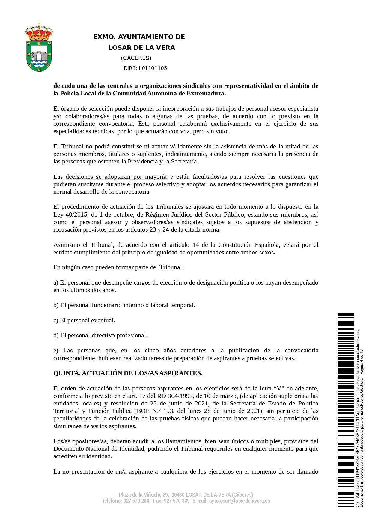 2 agentes de la Policía local (2022) - Losar de la Vera (Cáceres) 4