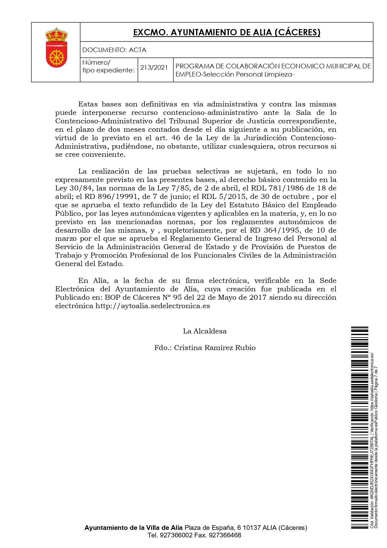 Auxiliares de ayuda a domicilio y peones de limpieza (enero 2022) - Alía (Cáceres) 7