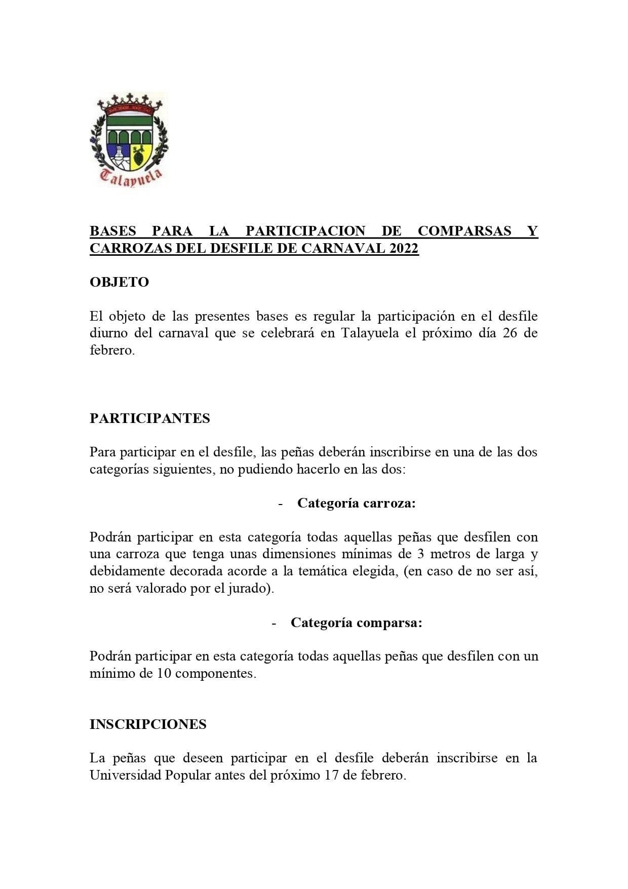Bases del Carnaval (2022) - Talayuela (Cáceres) 2