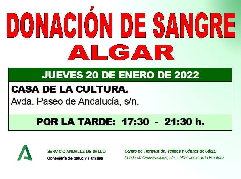 Donación de sangre (enero 2022) - Algar (Cádiz)