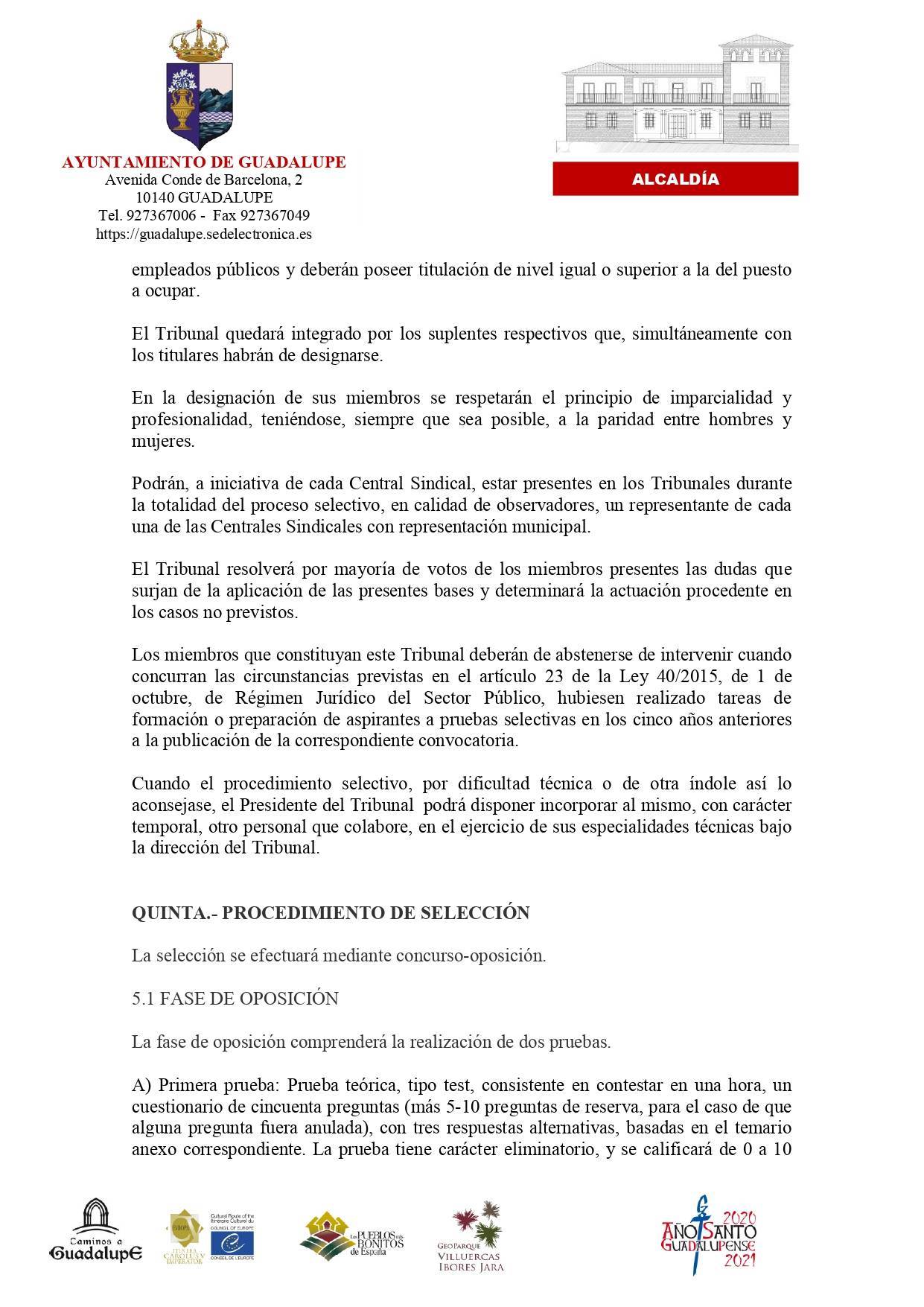 Auxiliar administrativo (febrero 2022) - Guadalupe (Cáceres) 3