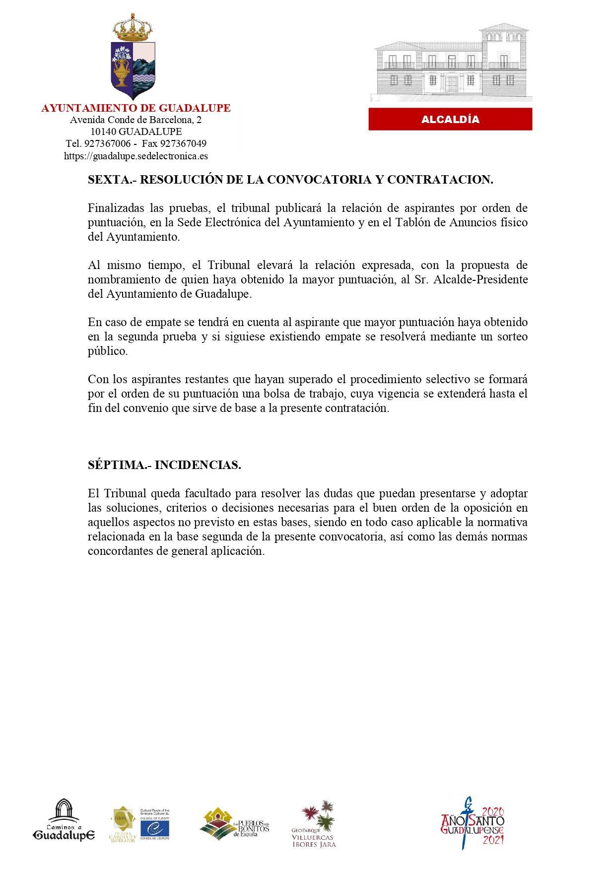 Auxiliar administrativo (febrero 2022) - Guadalupe (Cáceres) 5