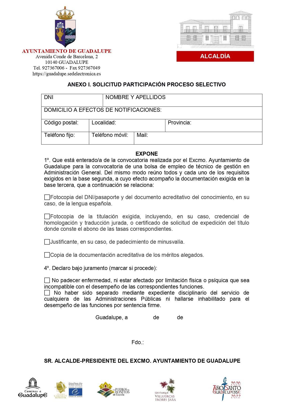 Bolsa de técnico de administración general (2022) - Guadalupe (Cáceres) 12