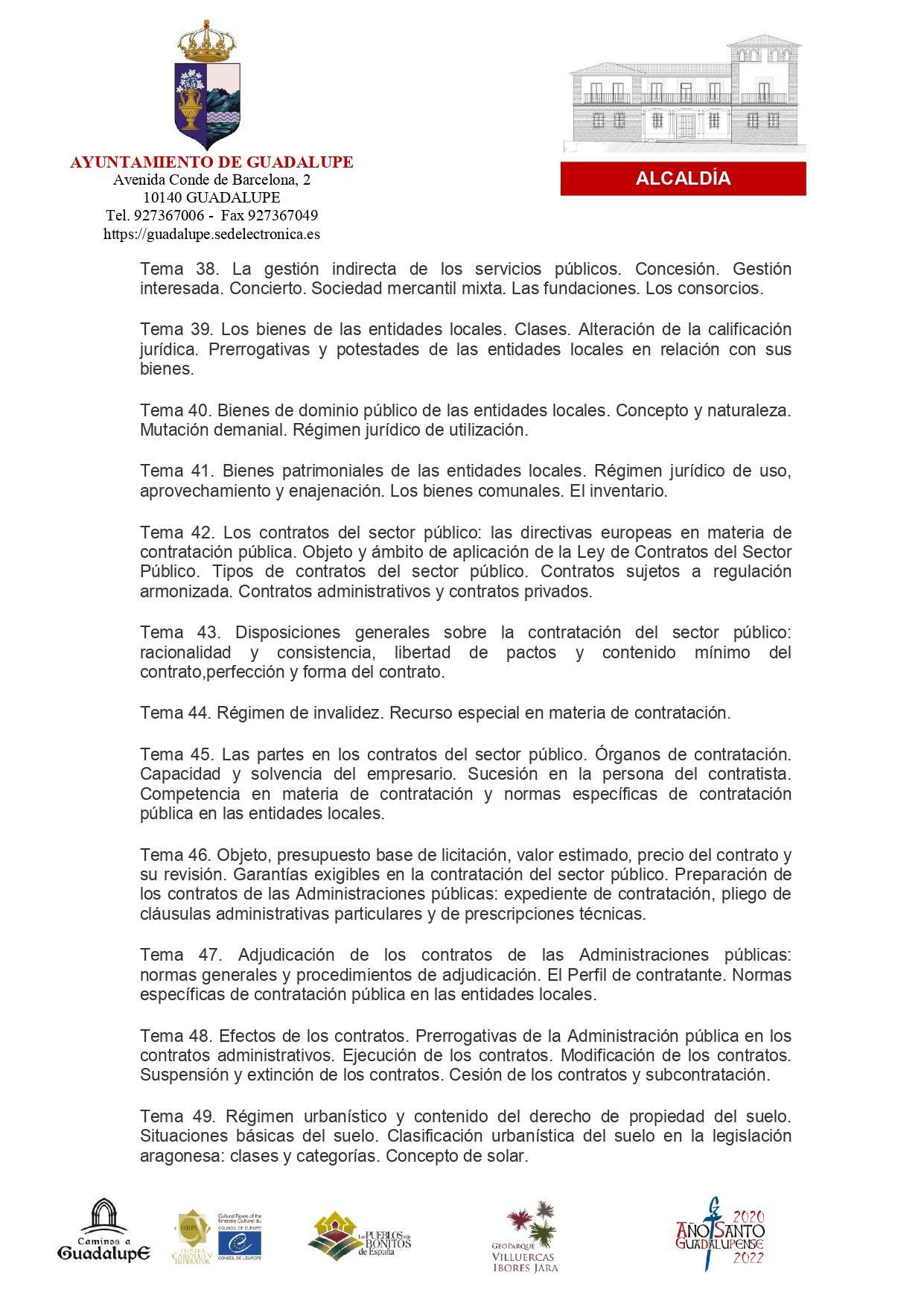 Bolsa de técnico de administración general (2022) - Guadalupe (Cáceres) 17
