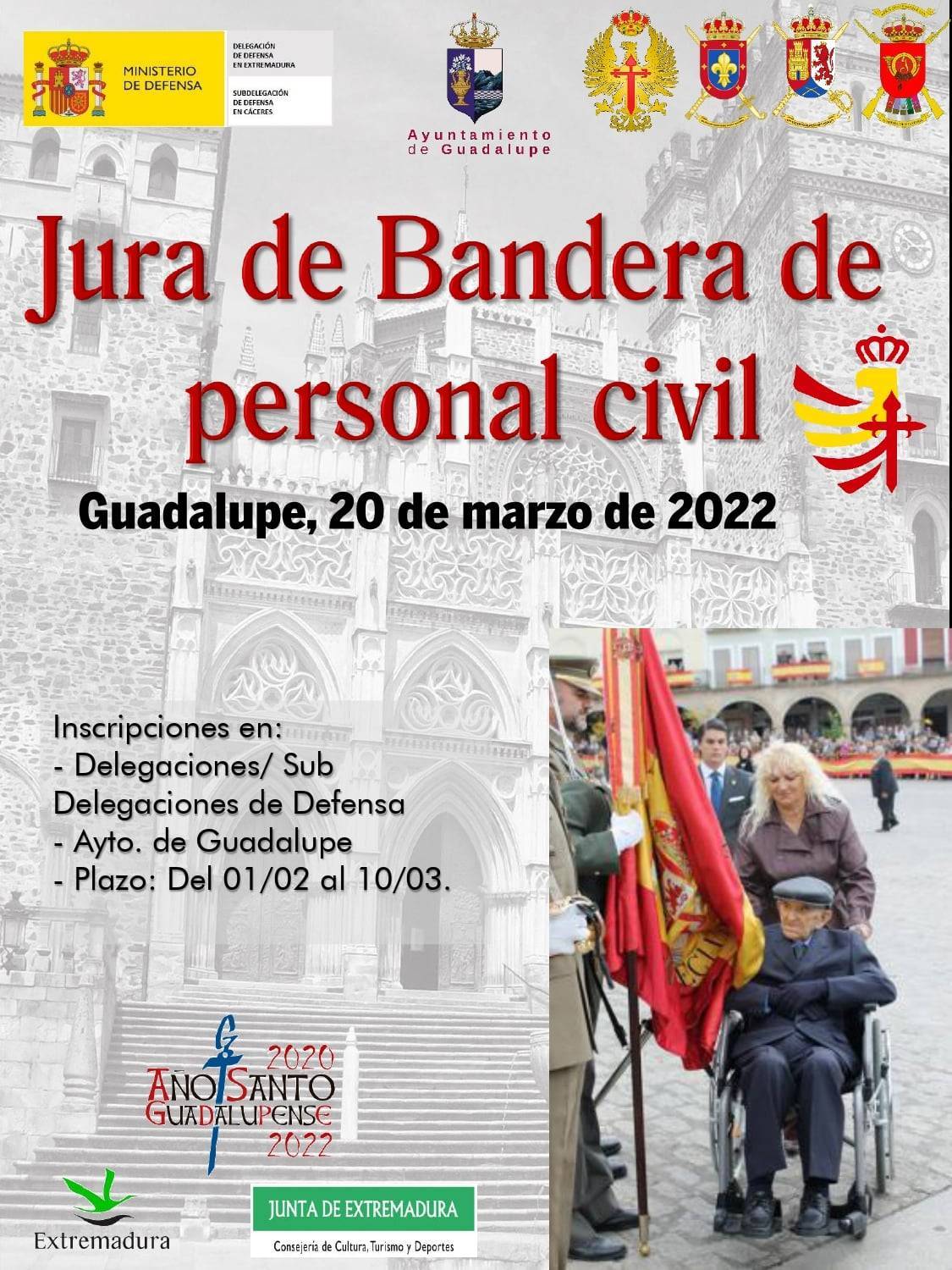 Jura de Bandera de personal civil (2022) - Guadalupe (Cáceres) 1