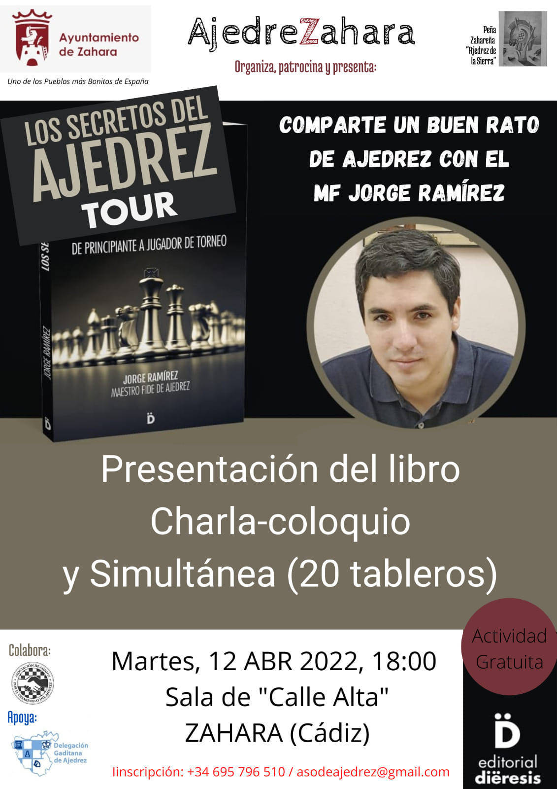 Presentación del libro 'Los secretos del ajedrez' (2022) - Zahara de la Sierra (Cádiz)