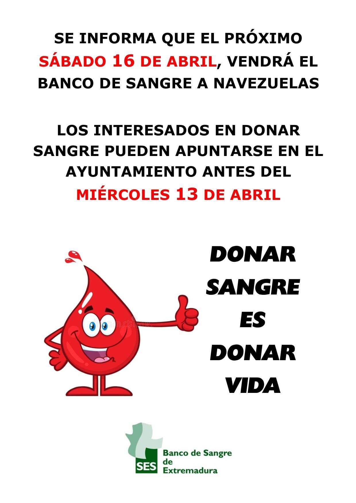 Donación de sangre (abril 2022) - Navezuelas (Cáceres)