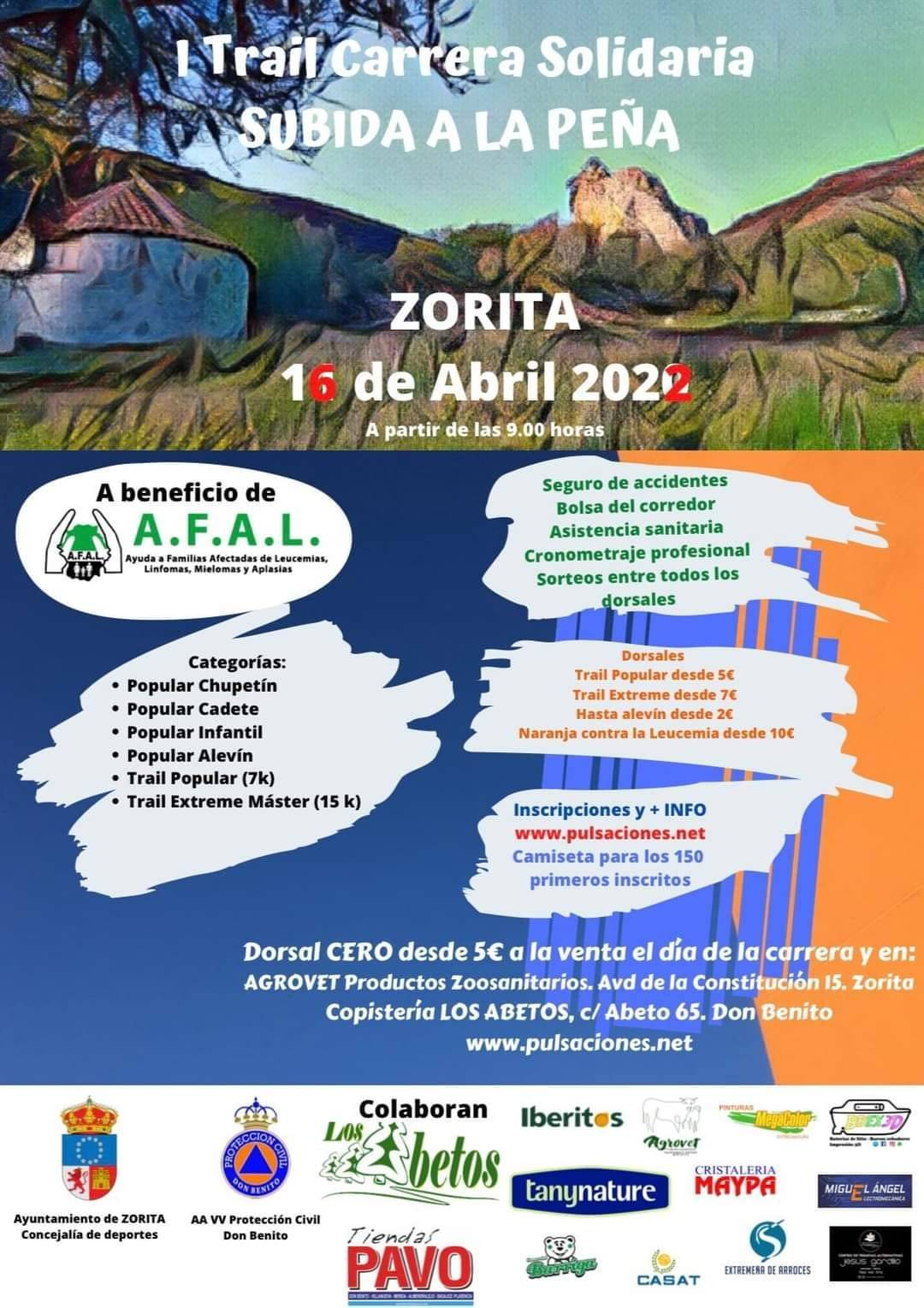I Trail Carrera Solidaria Subida a la Peña - Zorita (Cáceres)