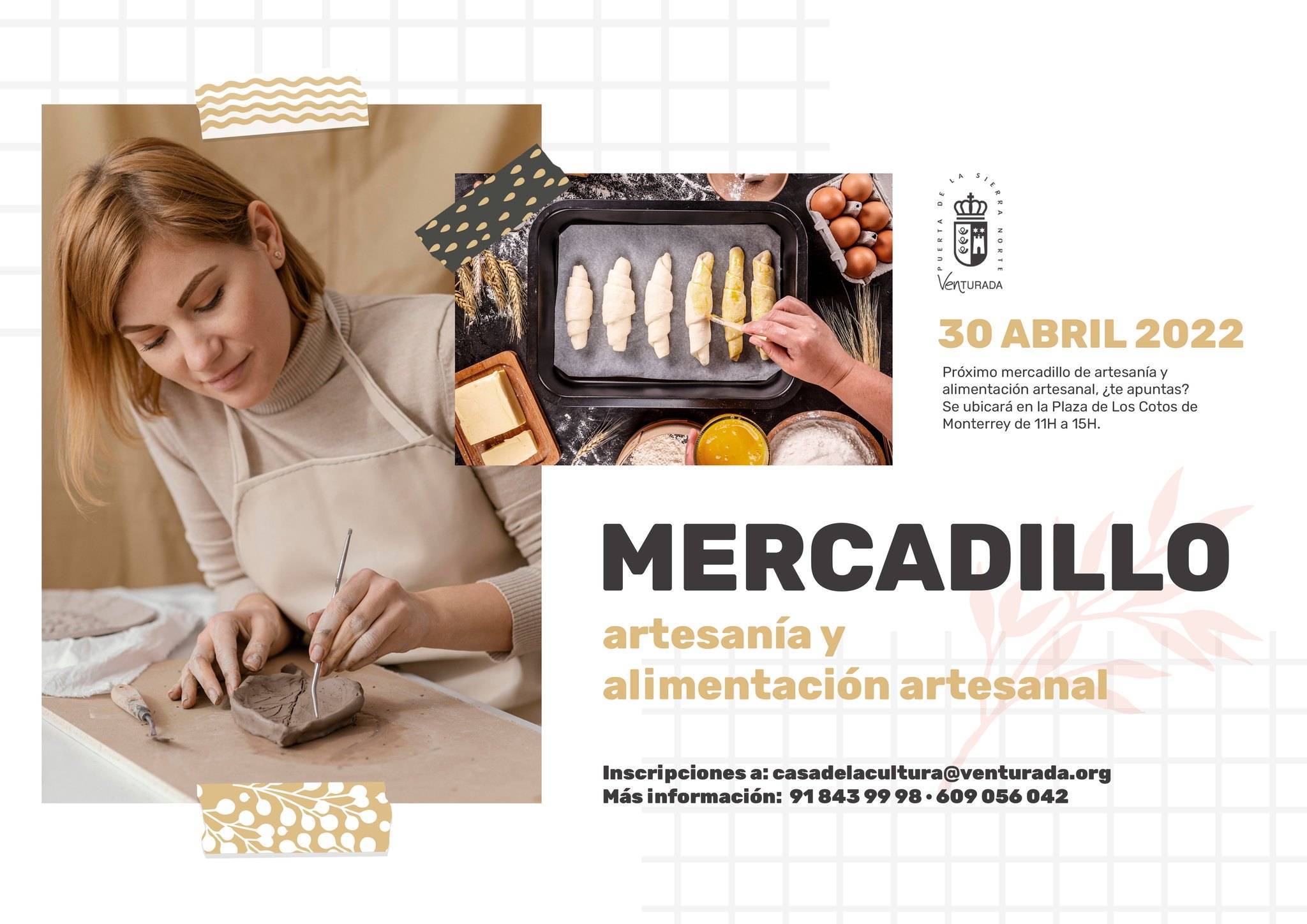 Mercadillo de artesanía y alimentación artesanal (abril 2022) - Venturada (Madrid)