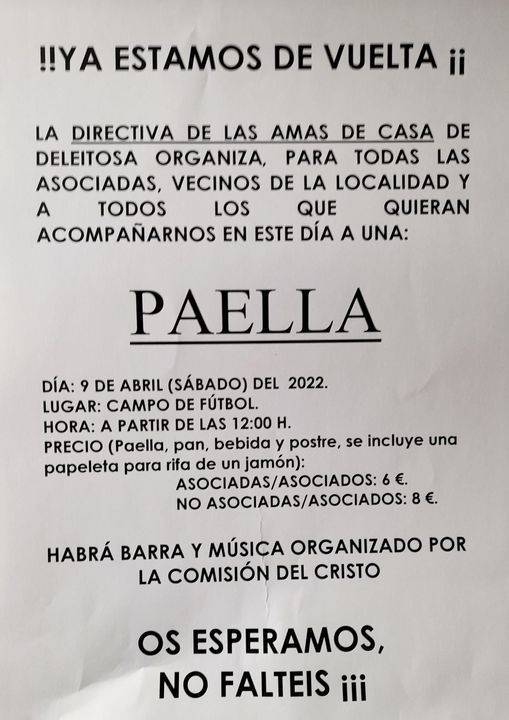 Paella (abril 2022) - Deleitosa (Cáceres)