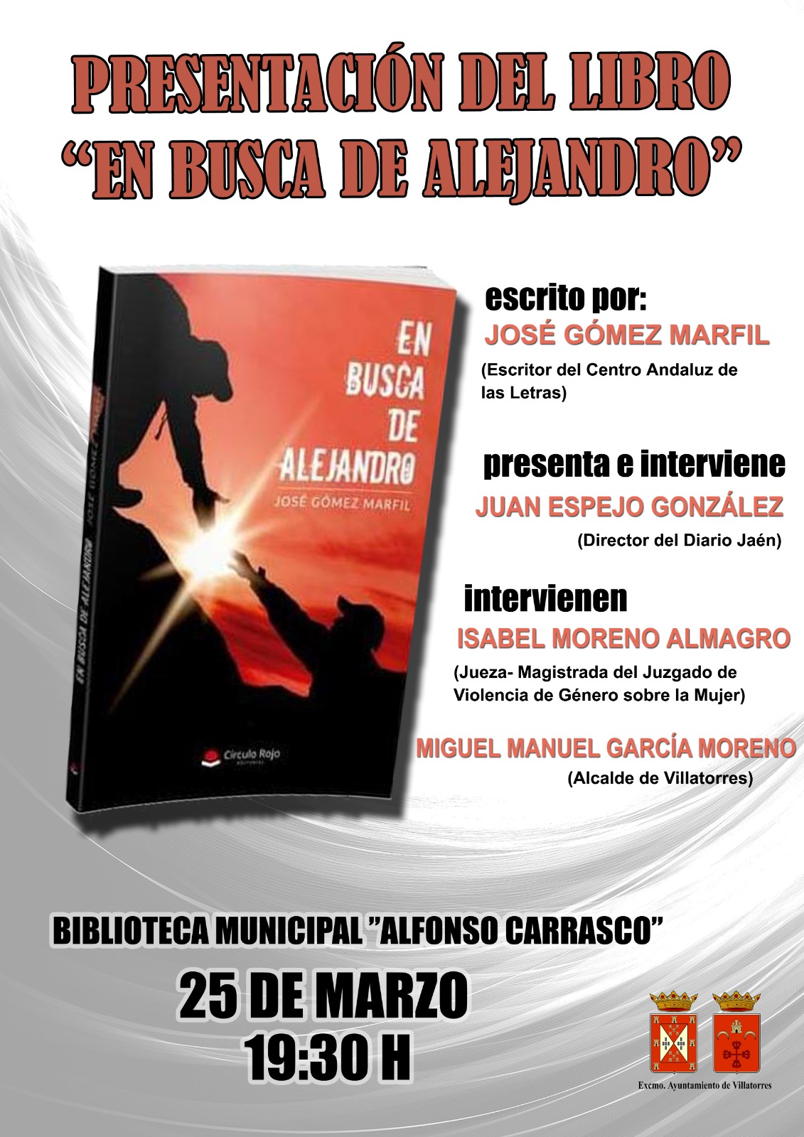 Presentación del libro 'En busca de Alejandro' (2022) - Villatorres (Jaén)