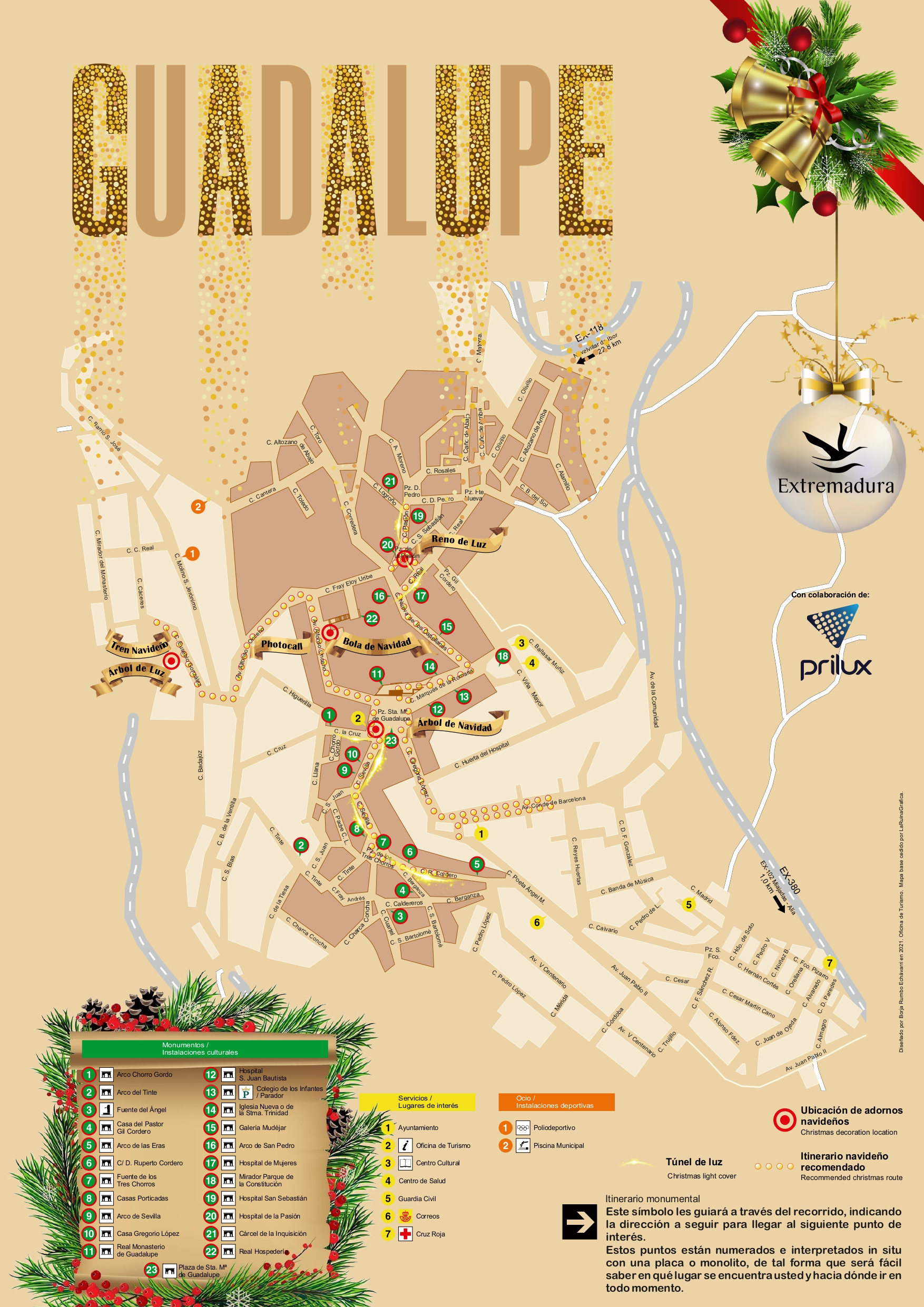 Recorrido autoguiado navideño de Guadalupe (Cáceres) 1