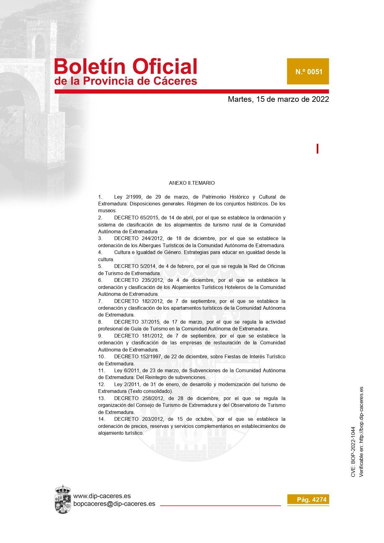 Técnico-a de turismo (2022) - Guadalupe (Cáceres) 14