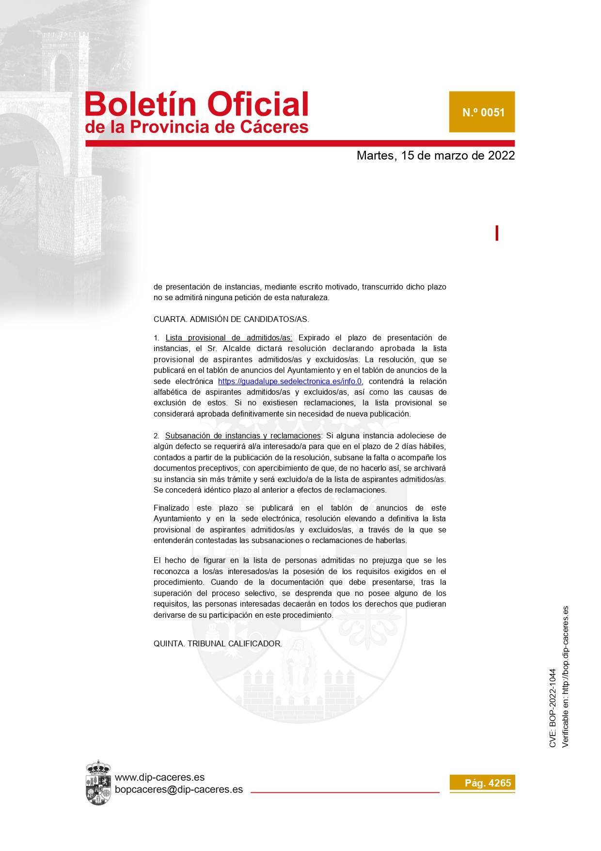 Técnico-a de turismo (2022) - Guadalupe (Cáceres) 5