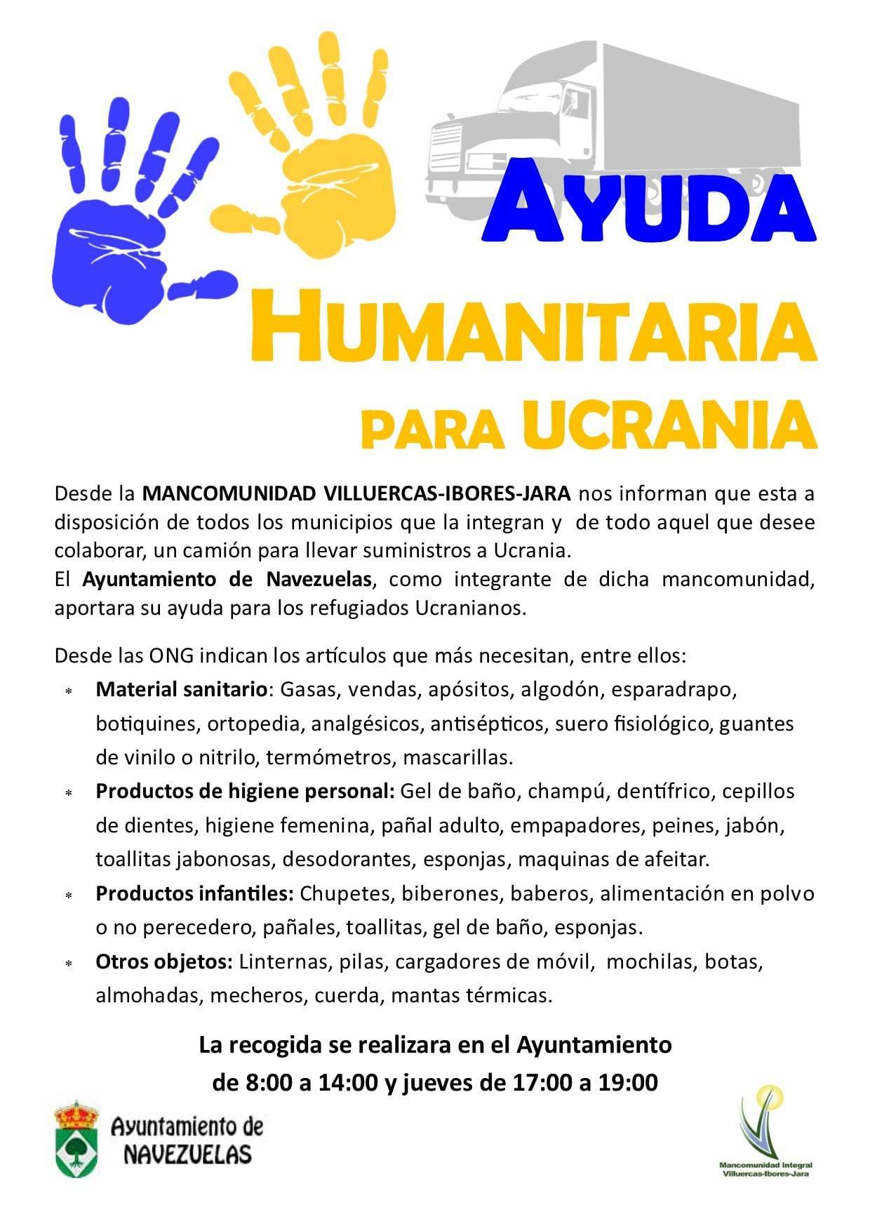 Ayuda humanitaria para Ucrania (2022) - Navezuelas (Cáceres)