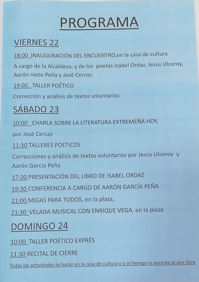 Encuentro Internacional de Poesía (2022) - Berzocana (Cáceres) 2