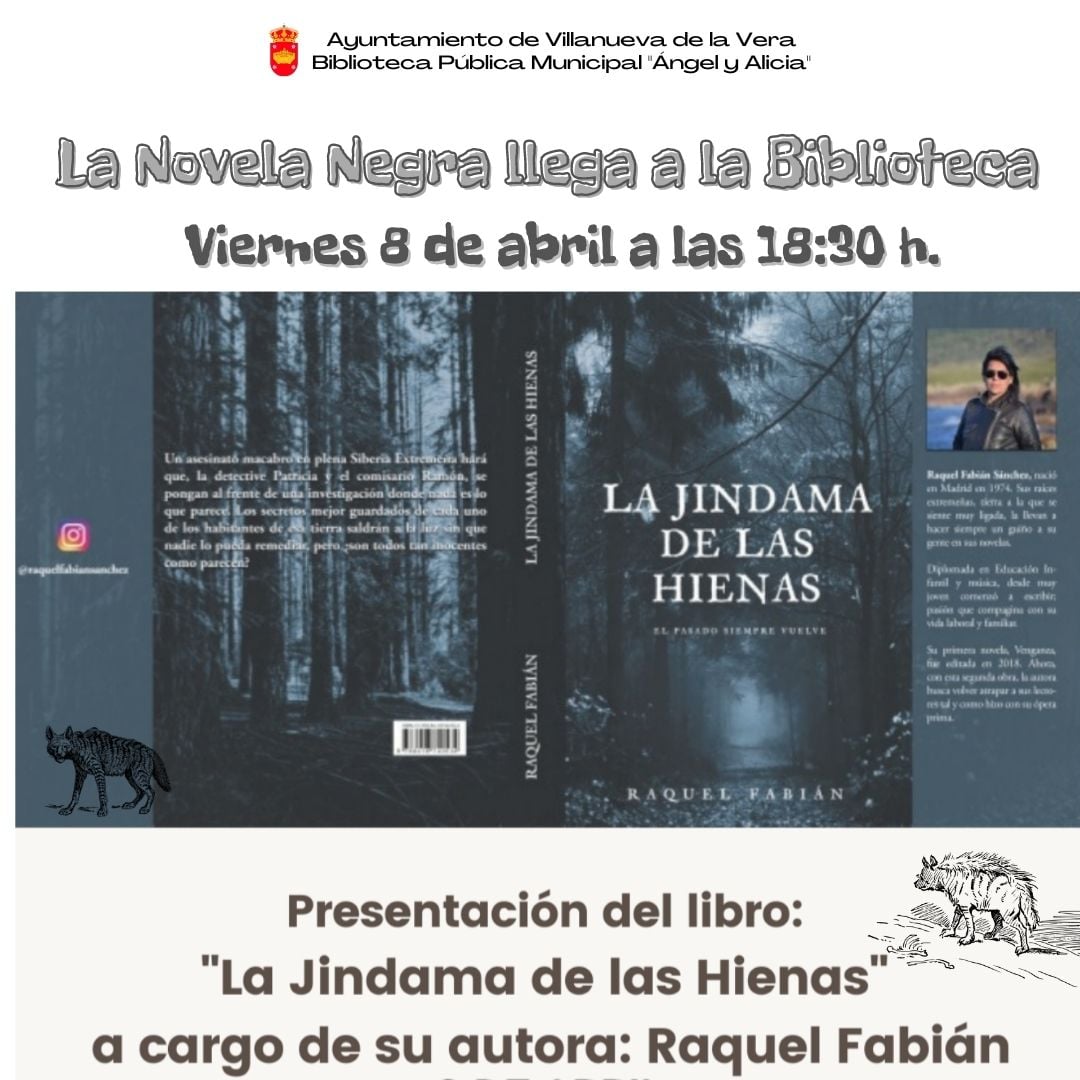 Presentación del libro 'La jindama de las hienas' (2022) - Villanueva de la Vera (Cáceres)