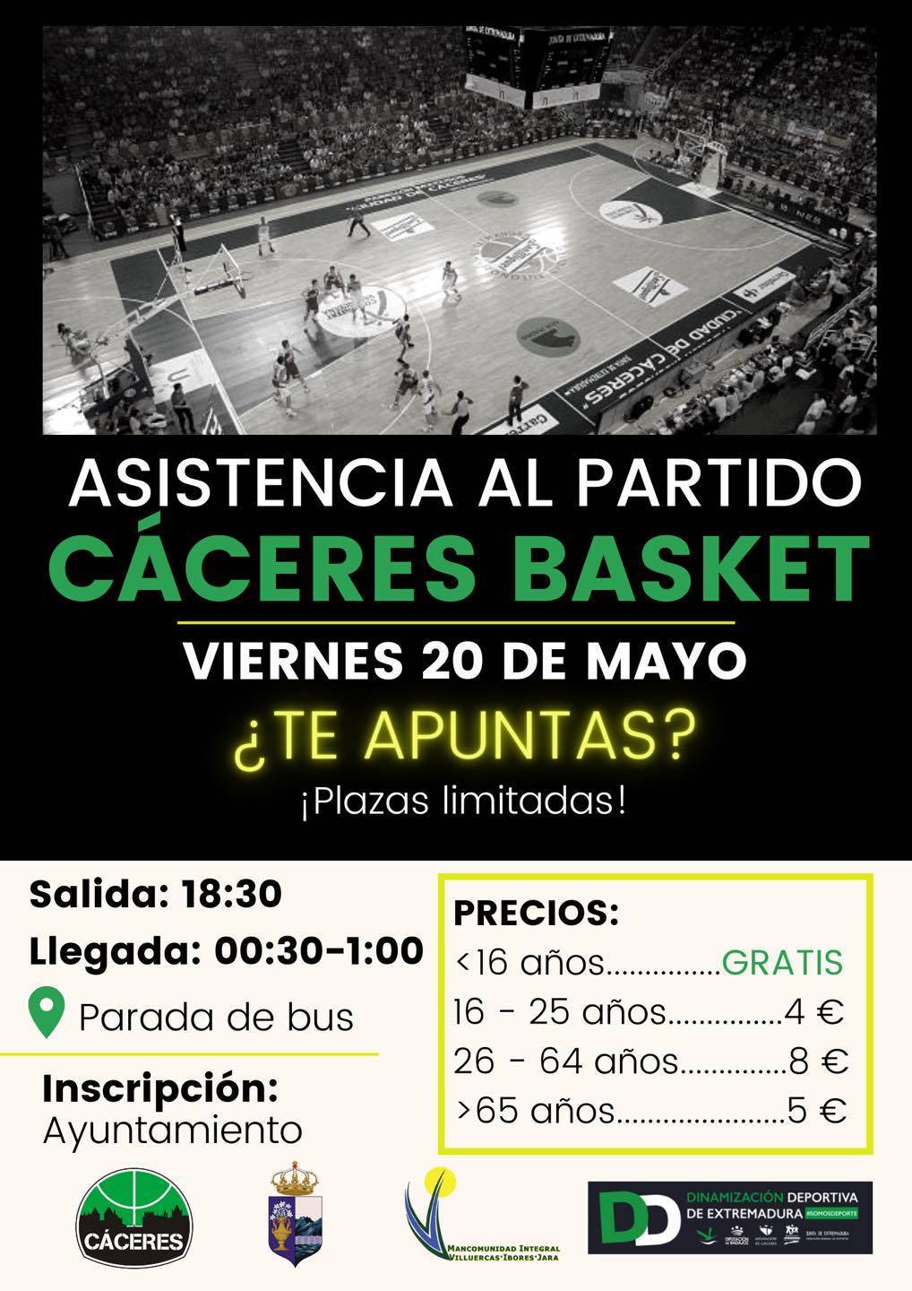 Asistencia al partido del Cáceres Basket (2022) - Guadalupe (Cáceres)