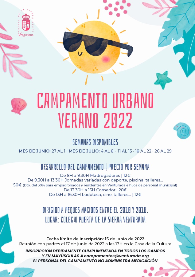 Campamento urbano de verano (2022) - Venturada (Madrid)