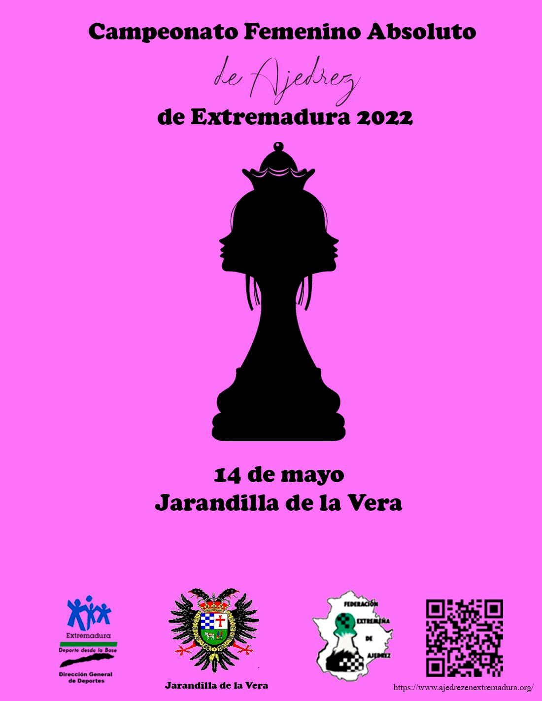 Campeonato Femenino Absoluto de Ajedrez de Extremadura (2022) - Jarandilla de la Vera (Cáceres)