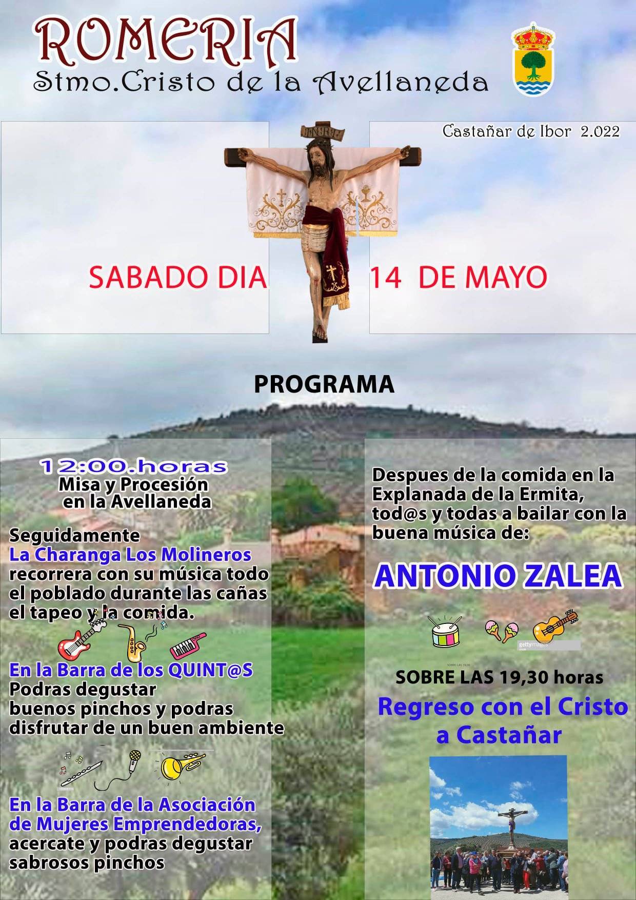 Romería del Santísimo Cristo de la Avellaneda (2022) - Castañar de Ibor (Cáceres)