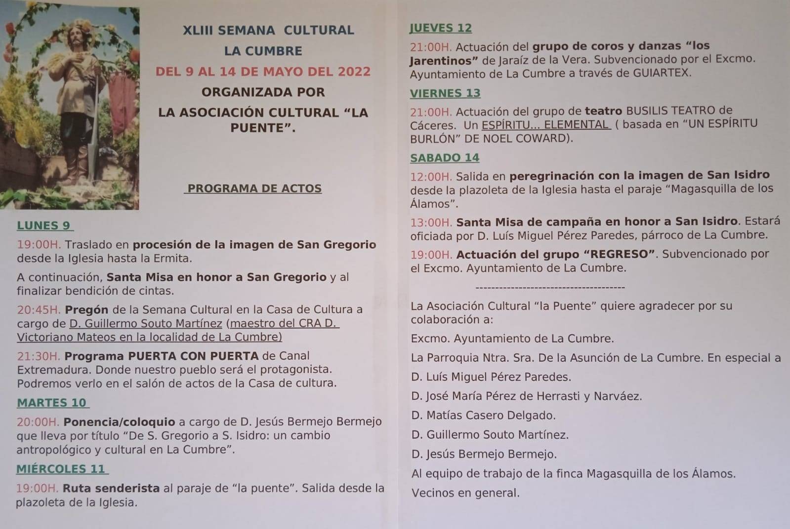 XLIII Semana Cultural - La Cumbre (Cáceres)