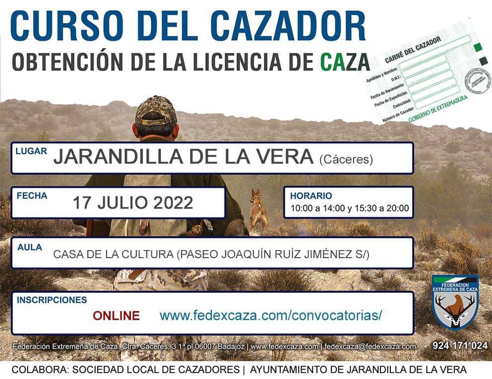 Curso de obtención de la licencia de caza (2022) - Jarandilla de la Vera (Cáceres)